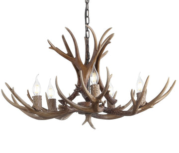 Eldora Adjustable Resin Antler LED Chandelier - JONATHAN Y